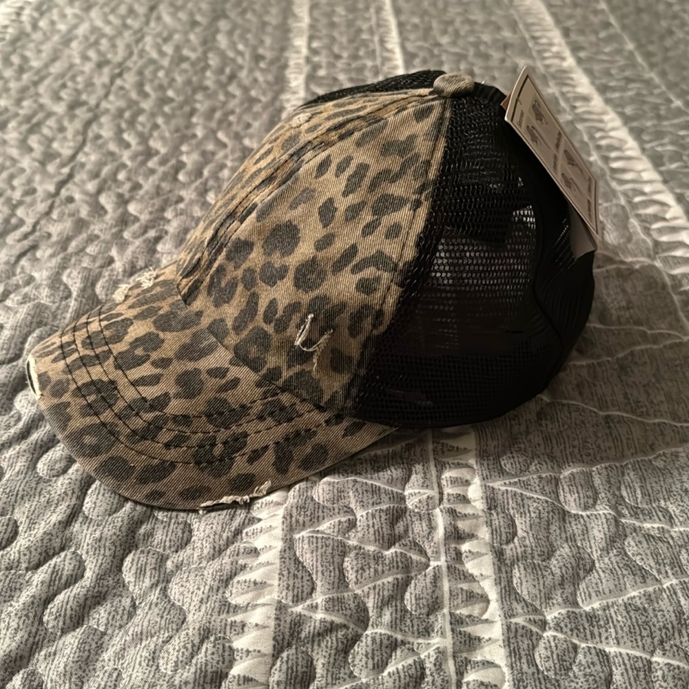 Cheetah Print C.C Criss Cross Cap
